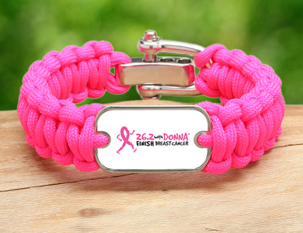 The Donna Finish Breast Cancer 550 paracord Survival Strap Support Page Survival Bracelet